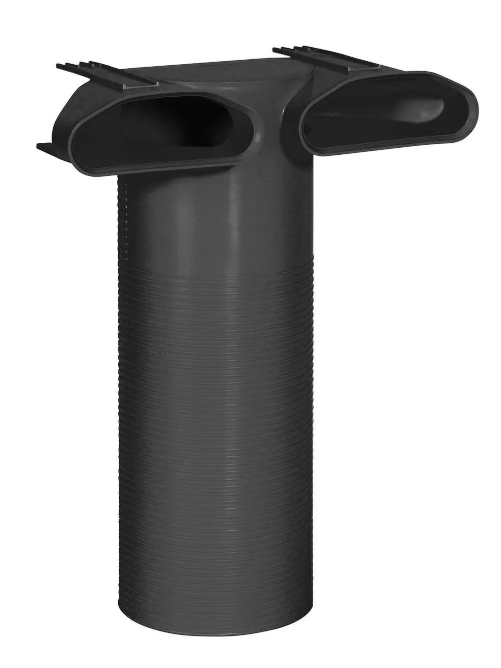 Luftdurchlass von Fränkische mit zwei seitlichen Öffnungen. Das Design ermöglicht eine effiziente Luftverteilung, geeignet für verschiedene Installationen.